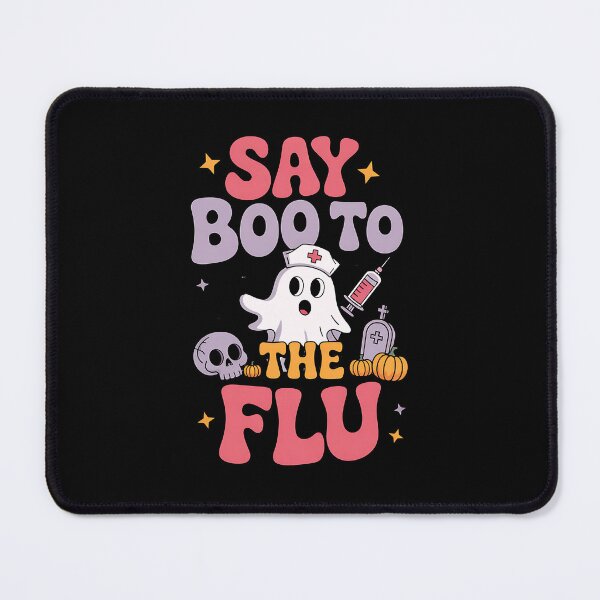 Item preview, Say Boo to The Flu Halloween Nurse Ghost Vaccine Fall designed and sold by BakeryDozen.