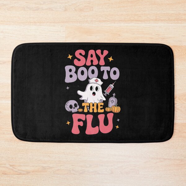 Item preview, Say Boo to The Flu Halloween Nurse Ghost Vaccine Fall designed and sold by BakeryDozen.