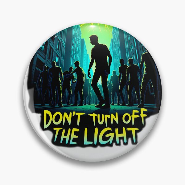 Item preview, Don’t Turn Off the Light – Urban Legend Zombie Neon Window‑Skull T‑Shirt Design designed and sold by BlackPrintMrket.