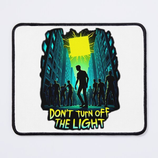 Item preview, Don’t Turn Off the Light – Urban Legend Zombie Neon Window‑Skull T‑Shirt Design designed and sold by BlackPrintMrket.