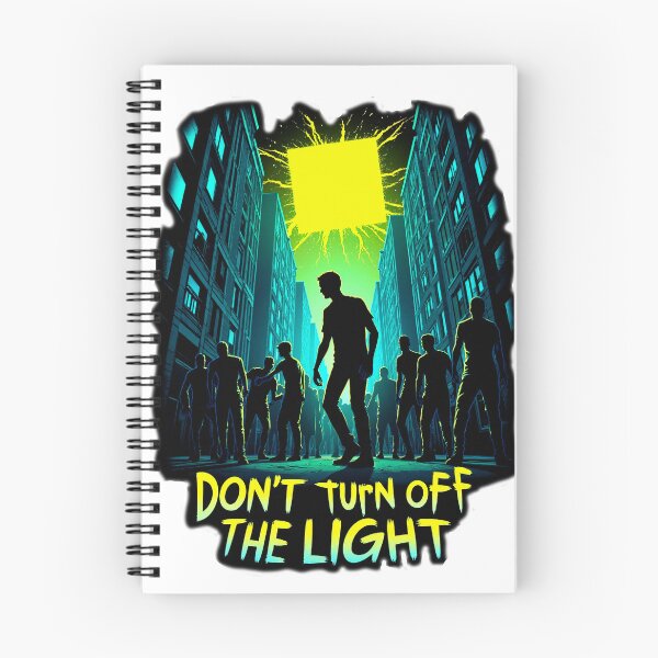 Item preview, Don’t Turn Off the Light – Urban Legend Zombie Neon Window‑Skull T‑Shirt Design designed and sold by BlackPrintMrket.