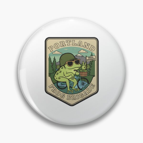 Item preview, Portland Frog Brigade Picnic Funny Frog Drinking Retro Summer Chillout Vintage Design designed and sold by ArtDesignTp.