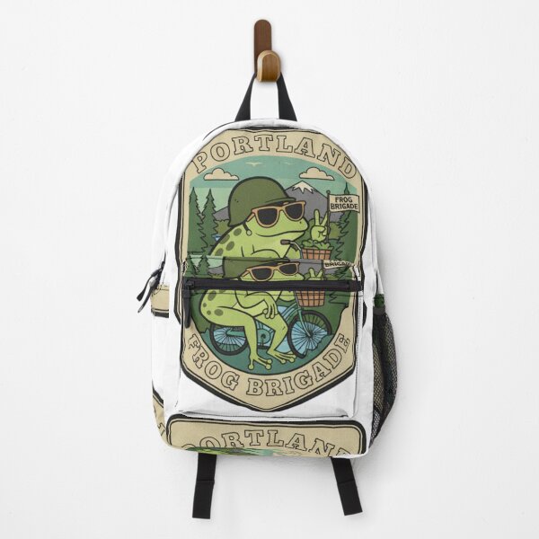 Item preview, Portland Frog Brigade Picnic Funny Frog Drinking Retro Summer Chillout Vintage Design designed and sold by ArtDesignTp.