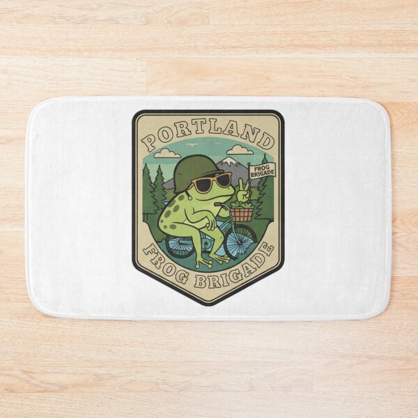 Item preview, Portland Frog Brigade Picnic Funny Frog Drinking Retro Summer Chillout Vintage Design designed and sold by ArtDesignTp.