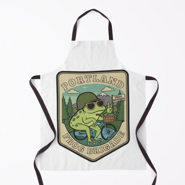 Item preview, Portland Frog Brigade Picnic Funny Frog Drinking Retro Summer Chillout Vintage Design designed and sold by ArtDesignTp.