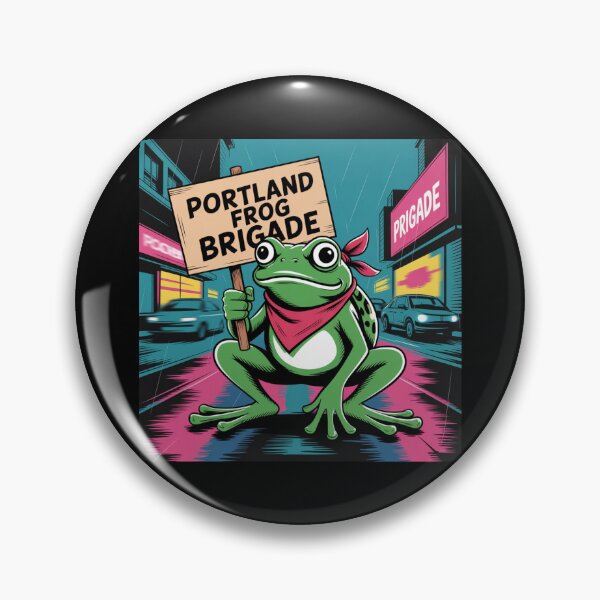 Item preview, Portland Frog Brigade – Funny Street Protest Frog designed and sold by Avenius Graphics.