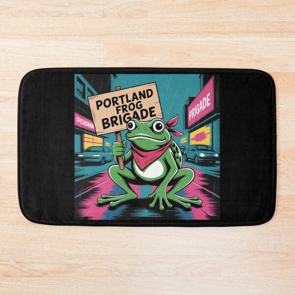 Item preview, Portland Frog Brigade – Funny Street Protest Frog designed and sold by Avenius Graphics.