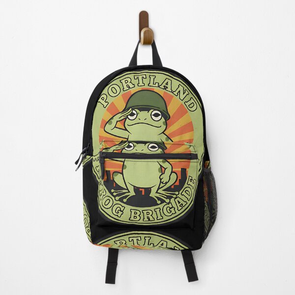 Item preview, Portland Frog Brigade Sunset Retro Vintage Frog City Humor Design Funny Activist Art designed and sold by ArtDesignTp.