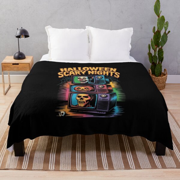 Item preview, Halloween Scary Nights — Retro Horror TV Design designed and sold by marcoliyp.