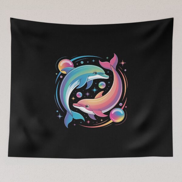 Item preview,  Dolphins in Cosmic  designed and sold by jkrphoto.