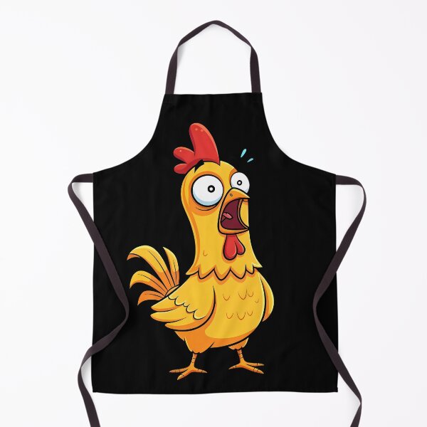 Item preview, Shocked Cartoon Chicken with Wide Eyes designed and sold by Linework Studio.