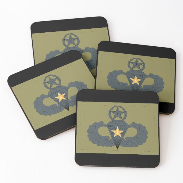Item preview, Badge - Army - Parachutist - Master - 5 Combat Star - Subdued X 300 designed and sold by Military Insignia Products.