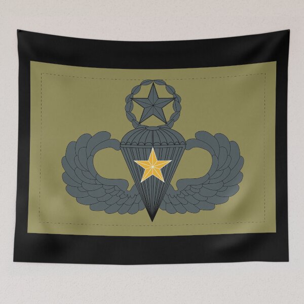 Item preview, Badge - Army - Parachutist - Master - 5 Combat Star - Subdued X 300 designed and sold by Military Insignia Products.