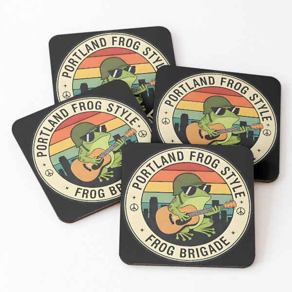 Item preview, Portland Frog Brigade Guitar Music Frog Funny Retro Vintage Art Design For Frog Lovers designed and sold by ArtDesignTp.