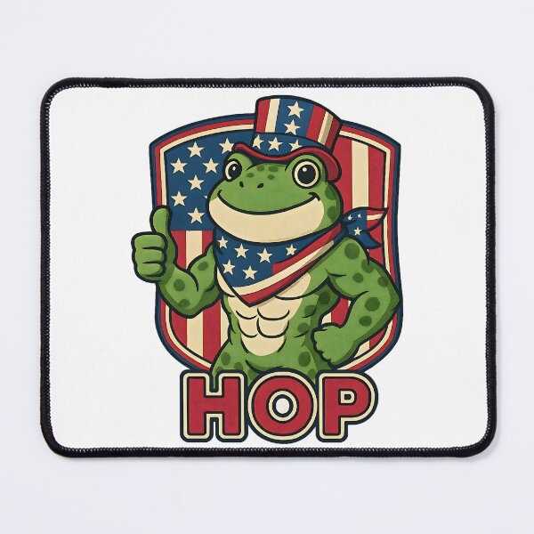 Item preview, Hop Patriotic Frog Funny Portland Frog Brigade Retro Americana Design For Freedom And Humor Lovers designed and sold by ArtDesignTp.