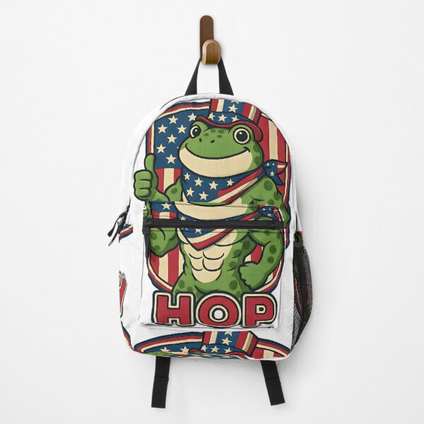 Item preview, Hop Patriotic Frog Funny Portland Frog Brigade Retro Americana Design For Freedom And Humor Lovers designed and sold by ArtDesignTp.