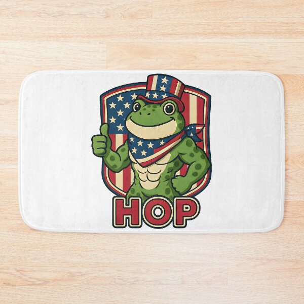 Item preview, Hop Patriotic Frog Funny Portland Frog Brigade Retro Americana Design For Freedom And Humor Lovers designed and sold by ArtDesignTp.
