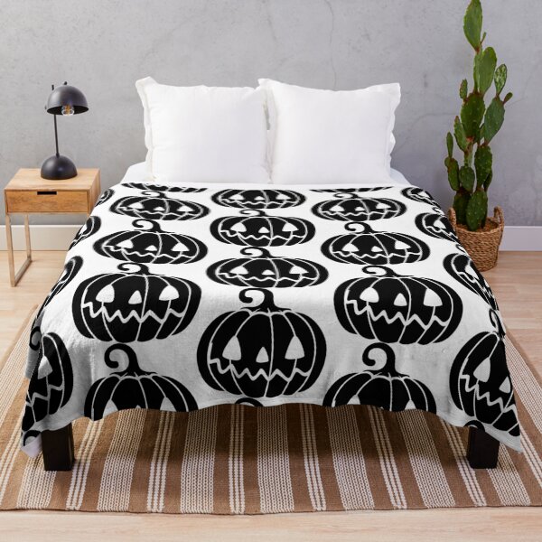 Item preview, Halloween Pumpkin Jack-o'-Lantern, Black & White designed and sold by GoldenSunsetBloom.