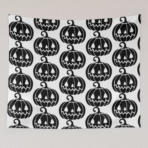 Item preview, Halloween Pumpkin Jack-o'-Lantern, Black & White designed and sold by GoldenSunsetBloom.