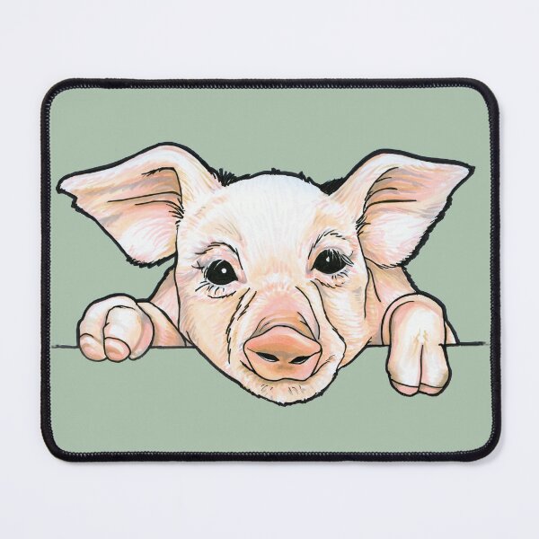 Item preview, Oink-tastic Peekaboo Pig – Adorable Baby Pig Drawing designed and sold by Janiceisdrawing.