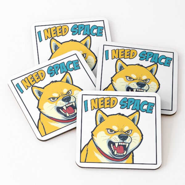 Item preview, Grumpy Shiba Mood shouting “I Need Space” designed and sold by Tong4130.