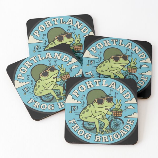 Item preview, Portland Frog Brigade Biker Frog Funny Outdoor Retro Vintage Cycling Design For Oregon Adventure Fans designed and sold by ArtDesignTp.