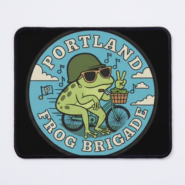 Item preview, Portland Frog Brigade Biker Frog Funny Outdoor Retro Vintage Cycling Design For Oregon Adventure Fans designed and sold by ArtDesignTp.