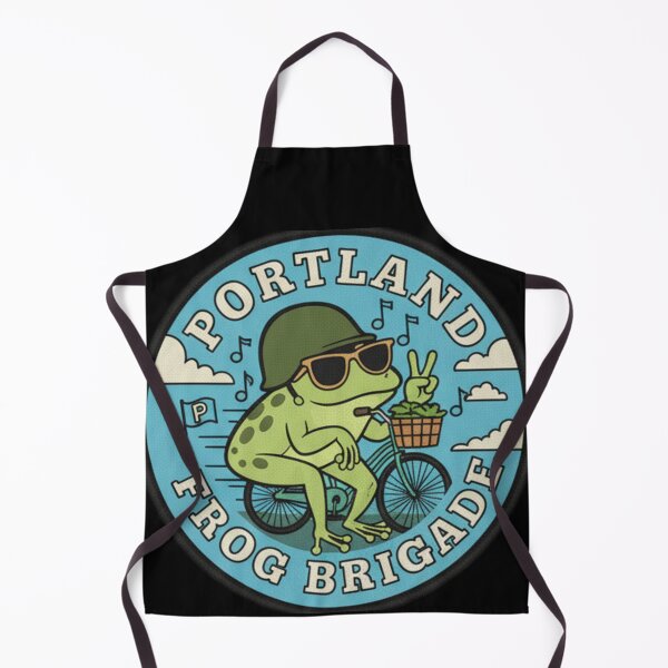 Item preview, Portland Frog Brigade Biker Frog Funny Outdoor Retro Vintage Cycling Design For Oregon Adventure Fans designed and sold by ArtDesignTp.