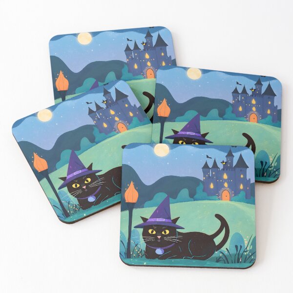 Item preview, The Witch Cat guards his castle designed and sold by WirelessChimp.