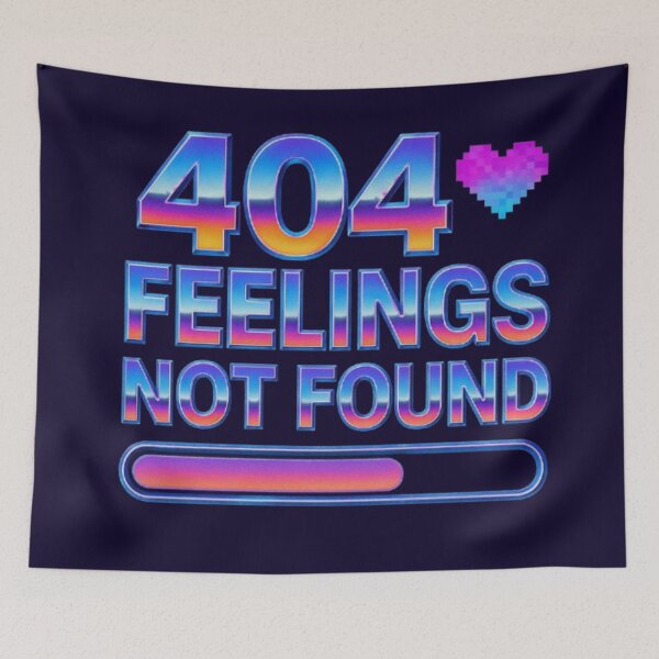 Item preview, 404 Feelings Not Found | Retro Y2K Chrome Aesthetic Design designed and sold by Syrupulse.