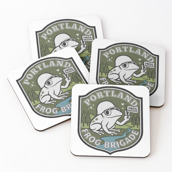 Item preview, Portland Frog Brigade Vintage Shield Retro Frog Design For Activists Funny City Lovers And Classic Art Fans designed and sold by ArtDesignTp.