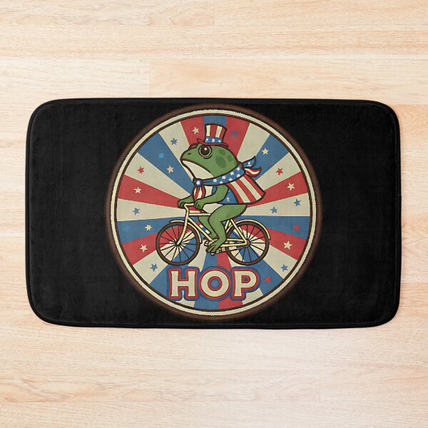 Item preview, Hop Freedom Frog Cycling Funny Patriotic Retro Portland Frog Brigade Design For Americana Humor Fans designed and sold by ArtDesignTp.
