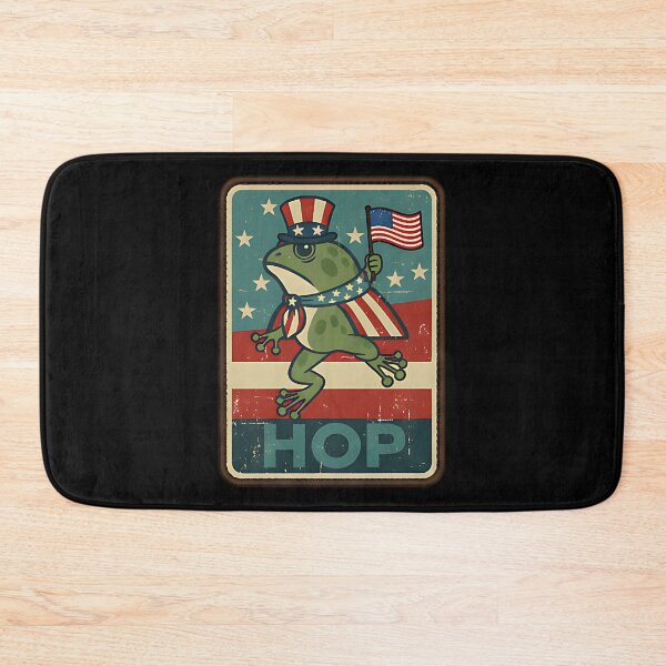 Item preview, Hop Patriotic Frog Retro Circle Design Funny Portland Frog Brigade Art For Americana And Freedom Fans designed and sold by ArtDesignTp.