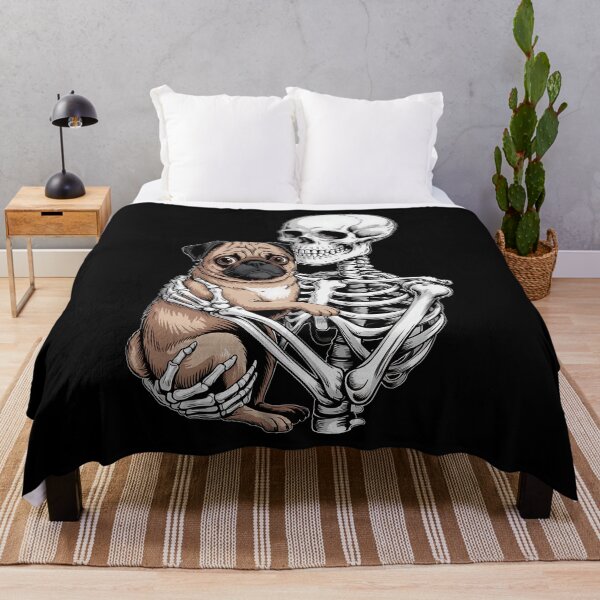 Item preview, Skeleton Hugging Pug Halloween Pugs Lover Pug designed and sold by BakeryDozen.