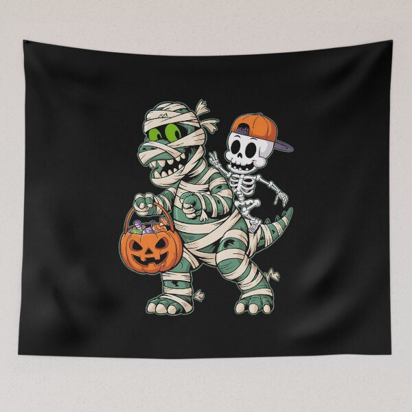 Item preview, Skeleton Riding Dancing Dab Dinosaur T rex Halloween Funny designed and sold by BakeryDozen.