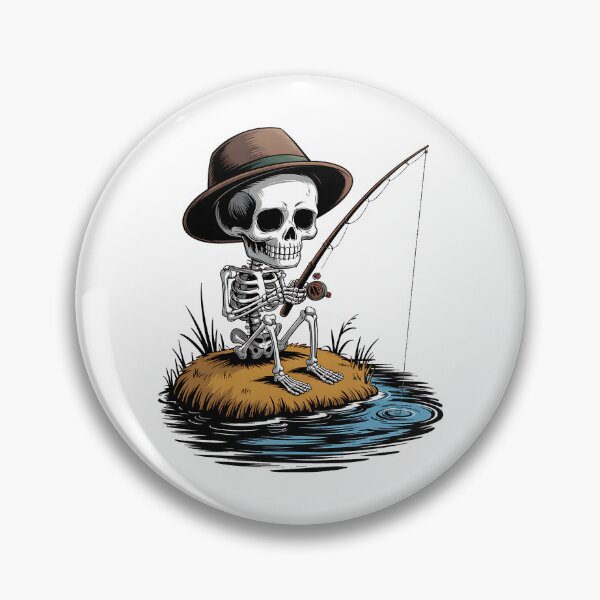 Item preview, Skeleton Fishing Funny Halloween Costume designed and sold by BakeryDozen.