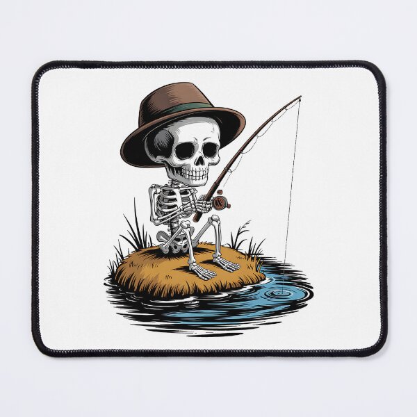 Item preview, Skeleton Fishing Funny Halloween Costume designed and sold by BakeryDozen.