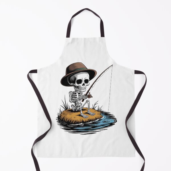 Item preview, Skeleton Fishing Funny Halloween Costume designed and sold by BakeryDozen.