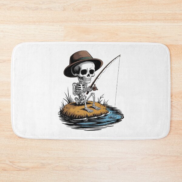 Item preview, Skeleton Fishing Funny Halloween Costume designed and sold by BakeryDozen.