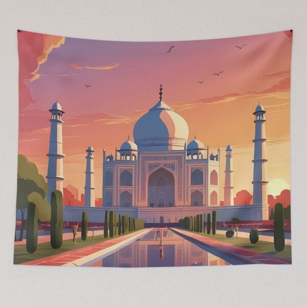 Item preview, Taj Mahal Agra India Travel Poster Art designed and sold by Leoartstore75.