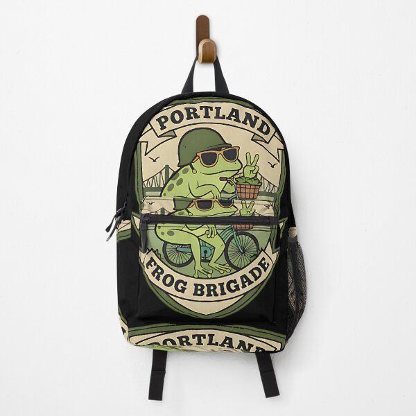Item preview, Portland Frog Brigade Bicycle Funny Retro Peace Frog Design For Nature Lovers And Portland Activist Fans designed and sold by ArtDesignTp.