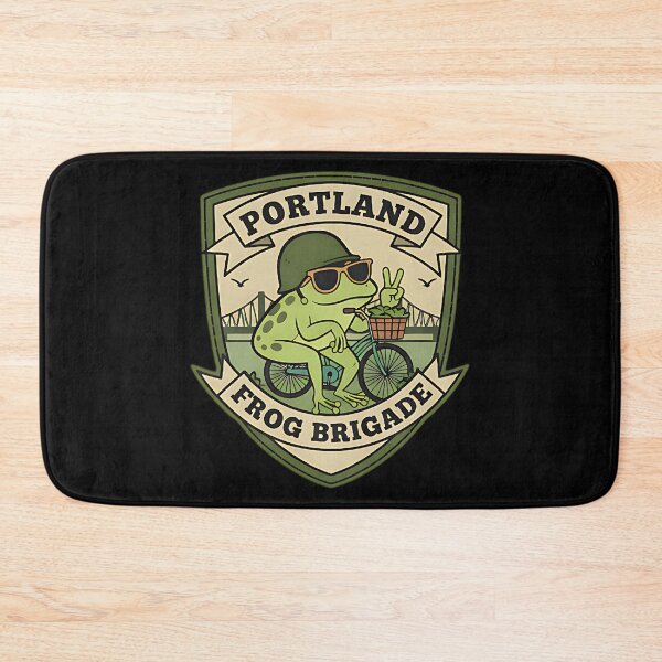 Item preview, Portland Frog Brigade Bicycle Funny Retro Peace Frog Design For Nature Lovers And Portland Activist Fans designed and sold by ArtDesignTp.