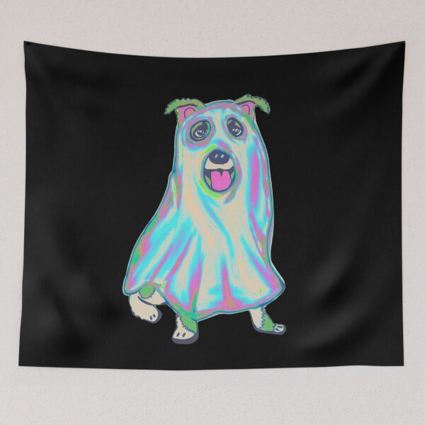 Item preview, Psychedelic Ghost Dog designed and sold by Vanessa Hogle.
