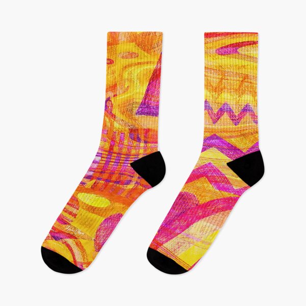 Item preview, Vibrant Abstract Sunset Geometrics designed and sold by Hen-C-Art.