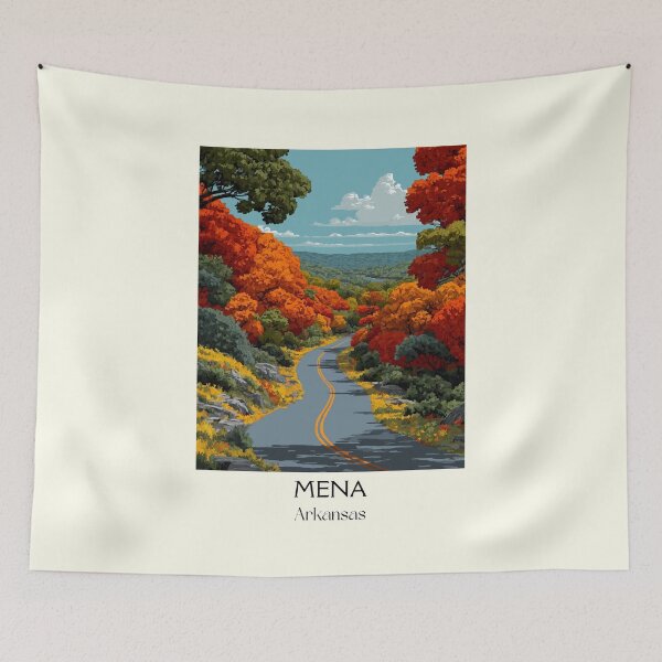 Item preview, Mena Arkansas Talimena Scenic Drive Art Print designed and sold by TuncGK.