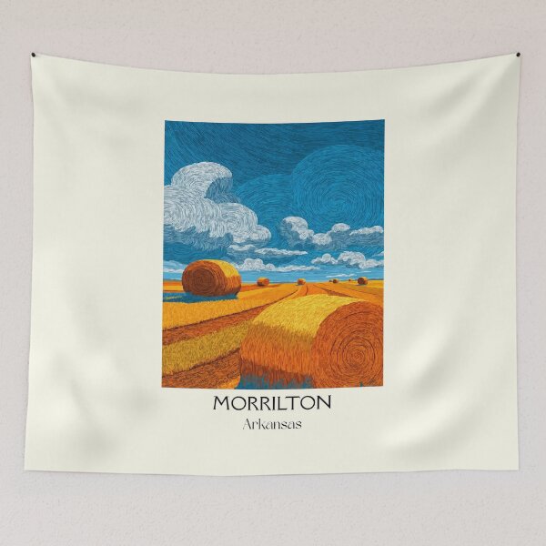 Item preview, Morrilton Arkansas Wheat Fields Art Print designed and sold by TuncGK.