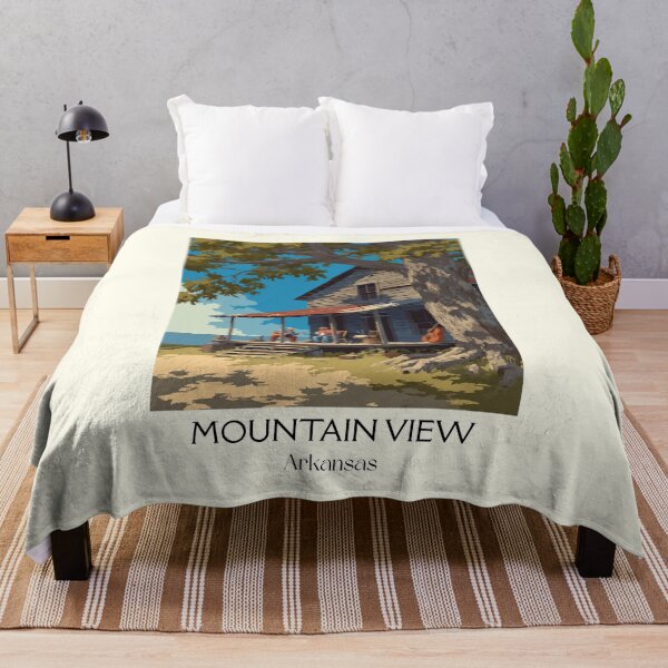 Item preview, Mountain View Arkansas Treehouse Cabin Art Print designed and sold by TuncGK.