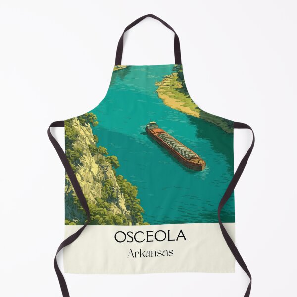 Item preview, Osceola Arkansas Mississippi River Barge Art Print designed and sold by TuncGK.