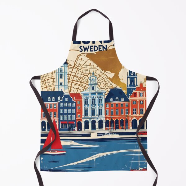 Item preview, Lund Sweden 1950s Vintage Travel Tourism designed and sold by TravelersGems.