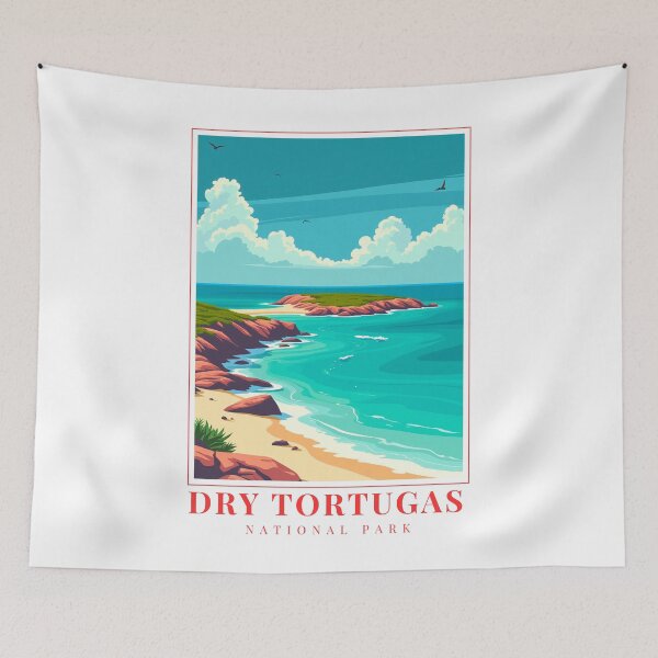 Item preview, Dry Tortugas National Park Illustration – Fort Jefferson, Coral Reefs & Island Wilderness designed and sold by MapMyMiles.